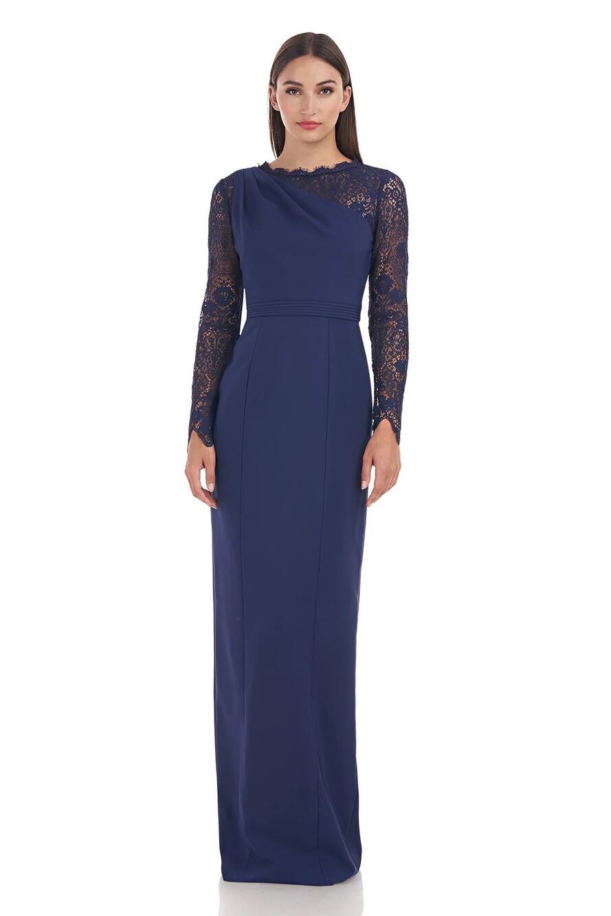 NWT JS Collections Lace Sleeve Evening Gown